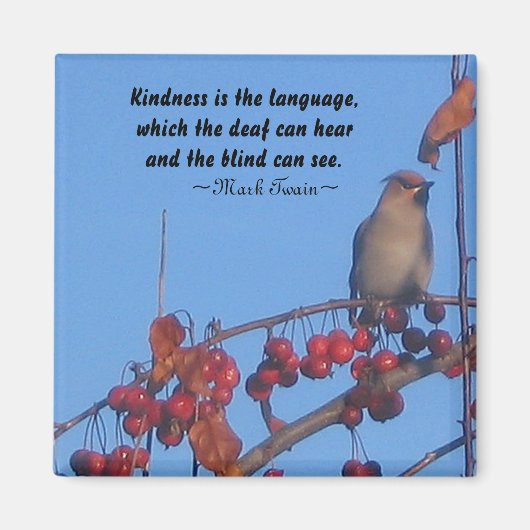 Vriendelijkheid Quote Magnet (Voorkant)