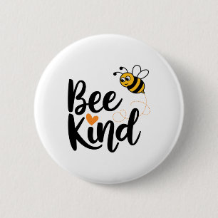 Vriendelijkheid quote met Oranje liefde bij Kind's Ronde Button 5,7 Cm