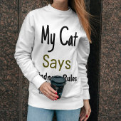 Vriendelijkheid Regels Cat Quote Modern Schattige  Trui