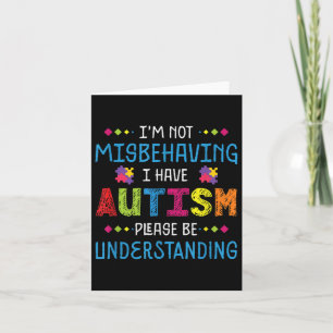 Vriendelijkheid Ribbon Hart Autisme Bewustzijn _6 Kaart
