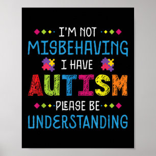 Vriendelijkheid Ribbon Hart Autisme Bewustzijn _6 Poster