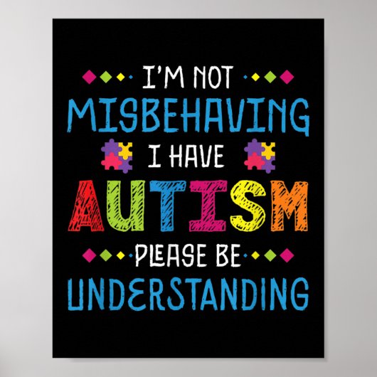 Vriendelijkheid Ribbon Hart Autisme Bewustzijn _6 Poster (Voorkant)