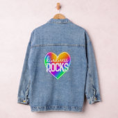 Vriendelijkheid Rocks Rainbow Heart Denim jas voor Jacket (Hangar)