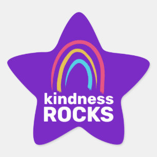 Vriendelijkheid Rocks Rainbow Star Stickers