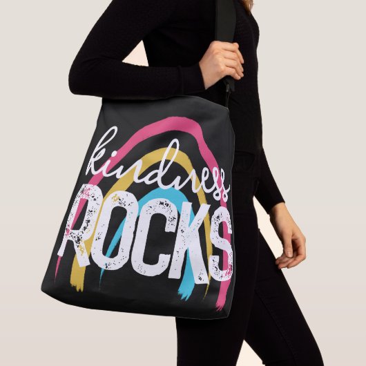 Vriendelijkheid Rocks Regenboog Crossbody Tas (Dichtbij)