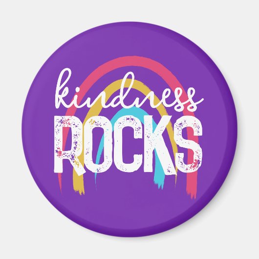 Vriendelijkheid Rocks Regenboog Magneet (Voorkant)