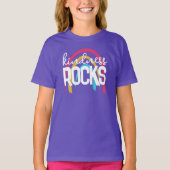 Vriendelijkheid Rocks Regenboog Meisjes' T-shirt (Voorkant)