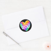 Vriendelijkheid Rocks Regenboog Ronde Sticker (Envelop)