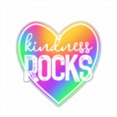Vriendelijkheid Rocks Regenboog Sticker (Voorkant)