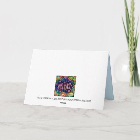 Vriendelijkheid Roze Bloemen Whimsical Inspirerend Kaart (Achterkant)