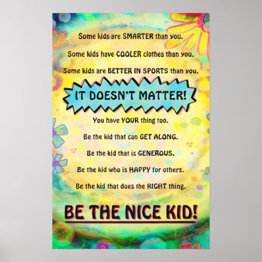  Vriendelijkheid School Leuk Kind Studenten Poster (Voorkant)