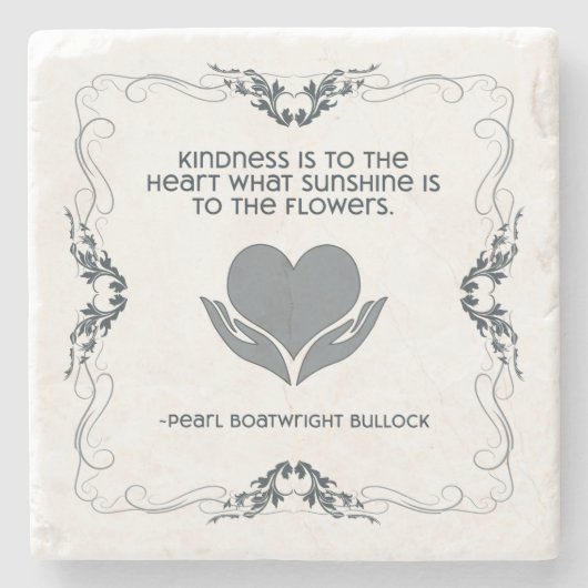 Vriendelijkheid Stone Onderzetter in blauw (Voorkant)