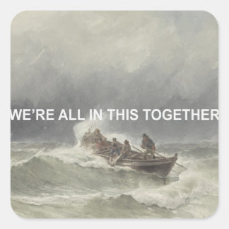 Vriendelijkheid Tekst Quote + Zeegezicht Waterver Vierkante Sticker