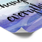 vriendelijkheid verandert alles wat je op blauw aa poster (Hoek)