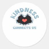 Vriendelijkheid verbindt ons klassiek ronde sticker (Voorkant)