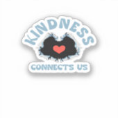 Vriendelijkheid verbindt ons klassiek sticker (Voorkant)