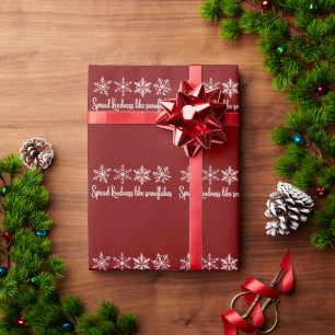 Vriendelijkheid verspreiden als sneeuwvlokken Kers Cadeaupapier