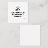 vriendelijkheid vierkante visitekaartje (Voorkant / Achterkant)