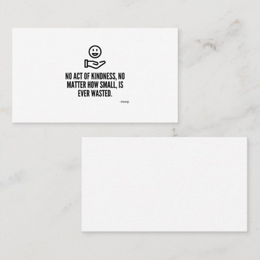 vriendelijkheid visitekaartje (Voorkant / Achterkant)