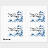 vriendelijkheid vlinderdrain rechthoekige sticker (Vel)