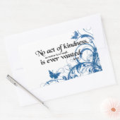 vriendelijkheid vlinderdrain rechthoekige sticker (Envelop)