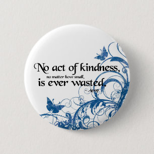 vriendelijkheid vlinderdrain ronde button 5,7 cm