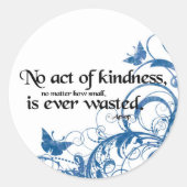 vriendelijkheid vlinderdrain ronde sticker (Voorkant)