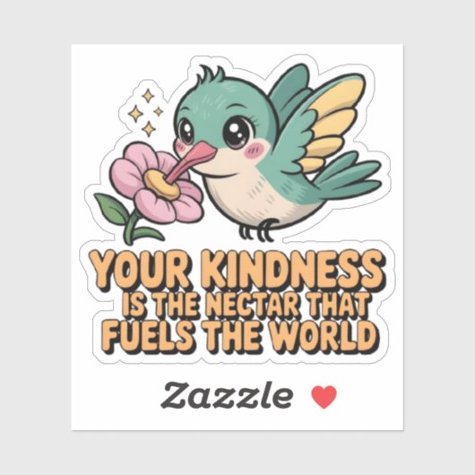 Vriendelijkheid voedt de Sticker van de wereld (Vel)