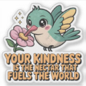 Vriendelijkheid voedt de Sticker van de wereld (Voorkant)