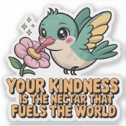 Vriendelijkheid voedt de Sticker van de wereld (Voorkant)