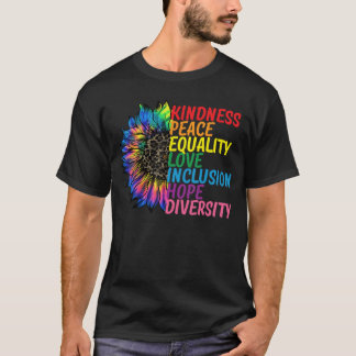 Vriendelijkheid Vrede Gelijkheid Liefde Hoop Diver T-shirt