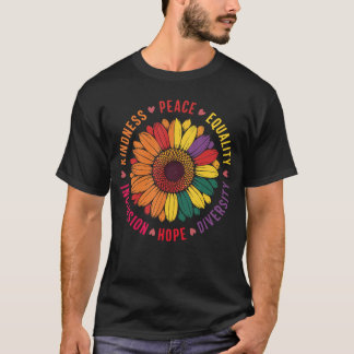 Vriendelijkheid Vrede Gelijkheid Liefde Hoop Diver T-shirt