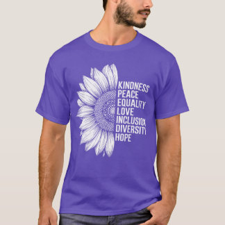 Vriendelijkheid Vrede Gelijkheid Liefde Hoop Diver T-shirt