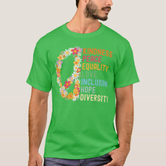 Vriendelijkheid Vrede Gelijkheid Liefde Hoop Diver T-shirt