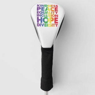 Vriendelijkheid Vrede Gelijkheid Liefde Inclusie H Golfheadcover