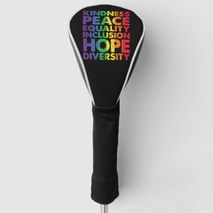 Vriendelijkheid Vrede Gelijkheid Liefde Inclusie H Golfheadcover