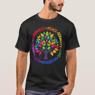 Vriendelijkheid Vrede Gelijkheid Liefde Inclusie H T-shirt
