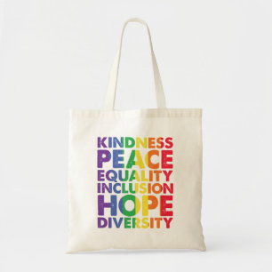 Vriendelijkheid Vrede Gelijkheid Liefde Inclusie H Tote Bag