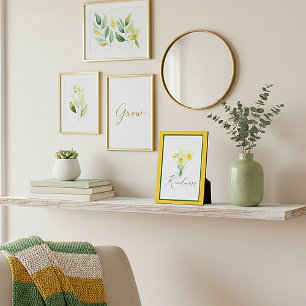 Vriendelijkheid waterverf narcissen Plaque Fotoplaat