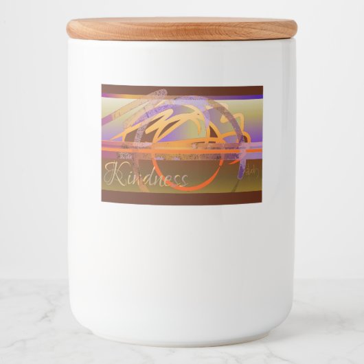 vriendelijkheidsbus voedselcontainer etiket (Voorkant)