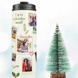 Vrienden 14 Fotosjabloon Leuke Collage Kerstmis Thermosbeker