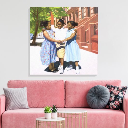 Vrienden 2001 canvas afdruk (Insitu (Woonkamer))
