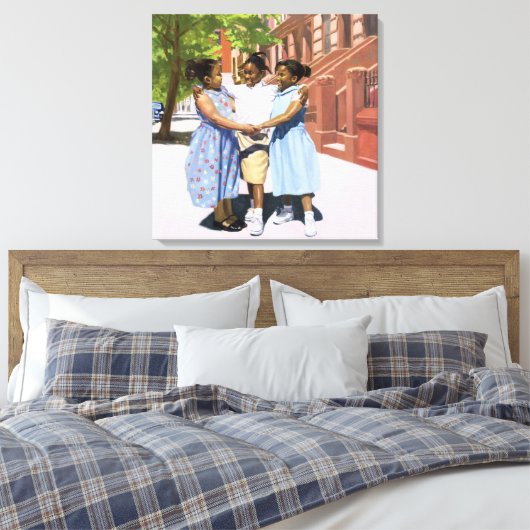 Vrienden 2001 canvas afdruk (Insitu (Slaapkamer))