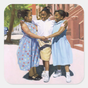 Vrienden 2001 vierkante sticker