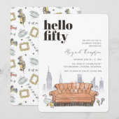 VRIENDEN™ | 50e verjaardag Central Perk Waterverf Kaart (Voorkant / Achterkant)