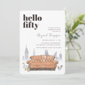 VRIENDEN™ | 50e verjaardag Central Perk Waterverf Kaart (Staand voorkant)