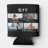 Vrienden 8 aangepaste foto raster collage BFF scri Blikjeskoeler (Achterkant)