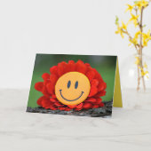 Vrienden, aan je denken, glimlachen, gewoon omdat kaart (Gele Bloem)