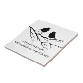 Vrienden altijd in je hartcitaat met vogels tegeltje (Zijkant)