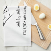 Vrienden altijd in je hartcitaat met vogels theedoek (Quarter Fold)